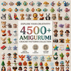 4500+ Amigurumi Crochet Patterns Bundle, Animals, Dolls, Food, Nature, PDF Download