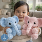 Baby Elephant Crochet Pattern, Amigurumi, Beginner Friendly, Instant Download