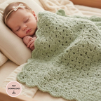 Baby Blanket Crochet Pattern PDF, Beginner Friendly, Instant Download