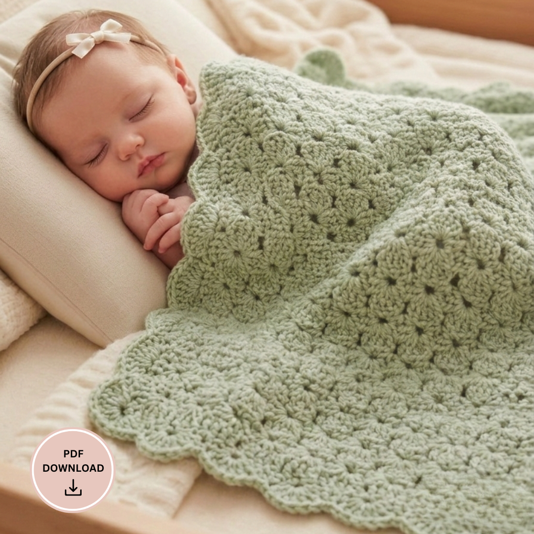 Baby Blanket Crochet Pattern PDF, Beginner Friendly, Instant Download