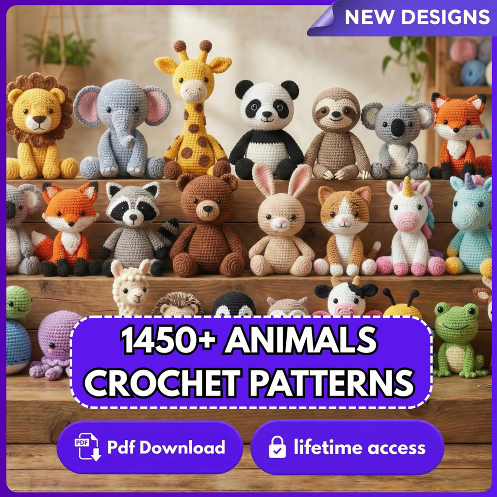 1450+ Crochet Patterns Mega Bundle, Amigurumi & Toys Bundle, Instant Download