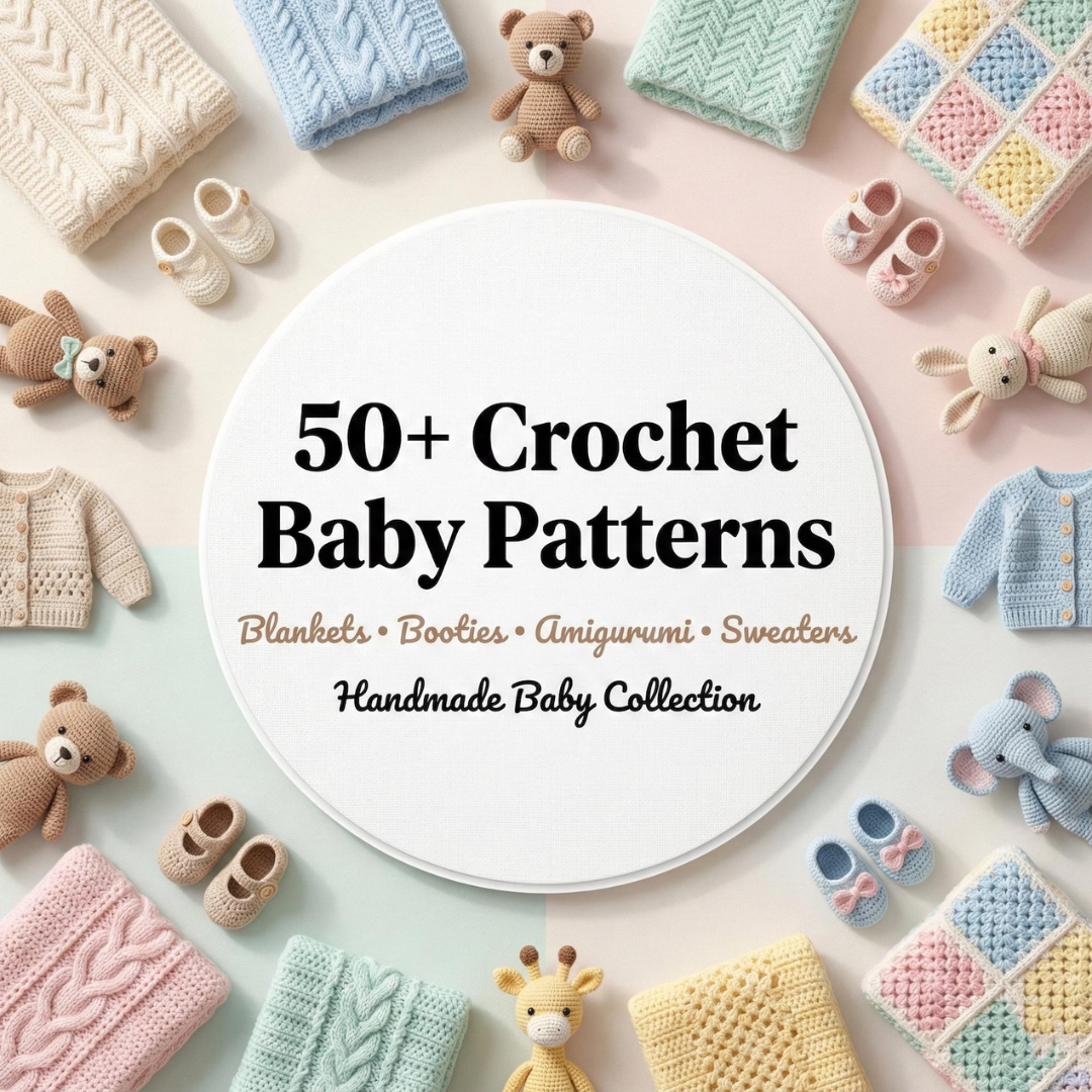 Crochet Baby Patterns Bundle, Blankets Booties And Amigurumi PDFs