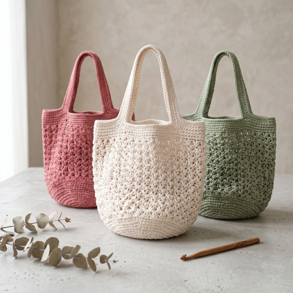 Market Bag Crochet Pattern, Instant Download