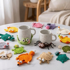 Animal Crochet Coaster Patterns, 22 Pattern Bundle