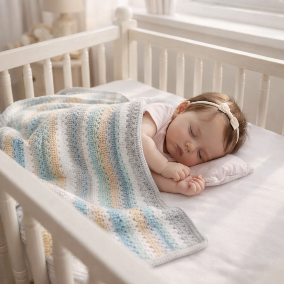 Coastal Calm Crochet Blanket Pattern, Instant Download