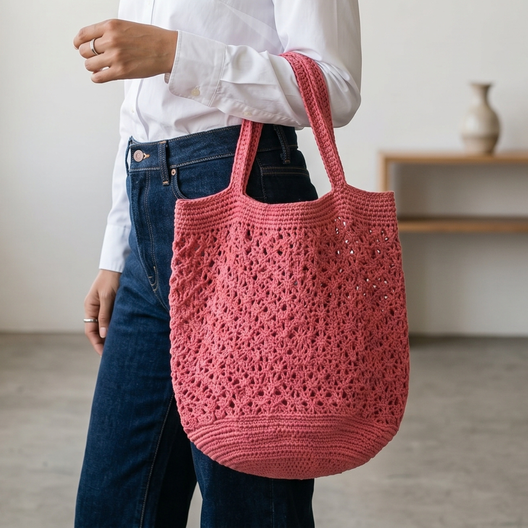 Market Bag Crochet Pattern, Instant Download
