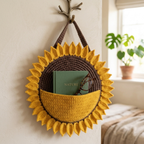 Sunflower Wall Organizer Crochet Pattern, Beginner Friendly, Instant Download