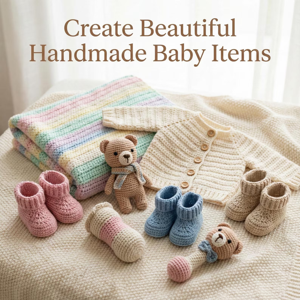 Crochet Baby Patterns Bundle, Blankets Booties And Amigurumi PDFs