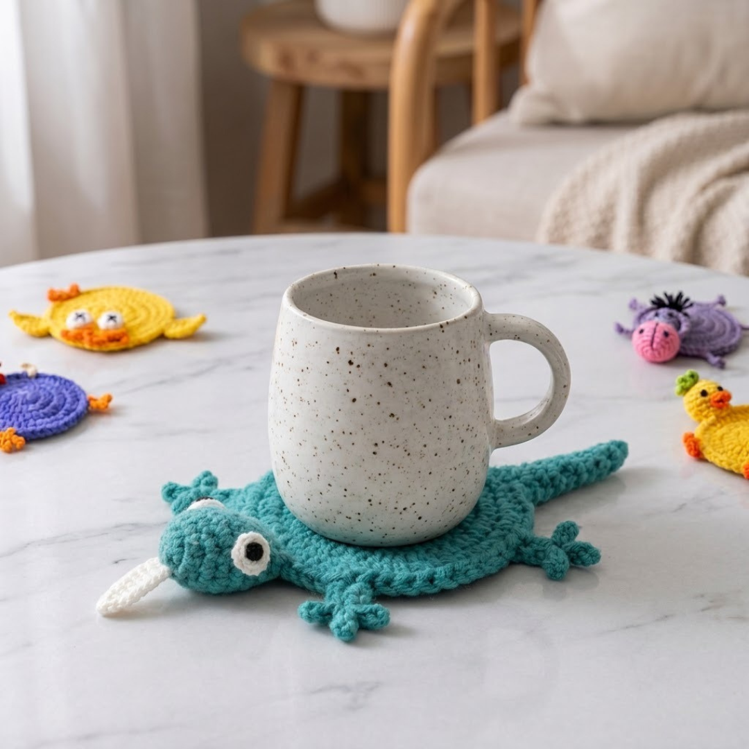 Animal Crochet Coaster Patterns, 22 Pattern Bundle
