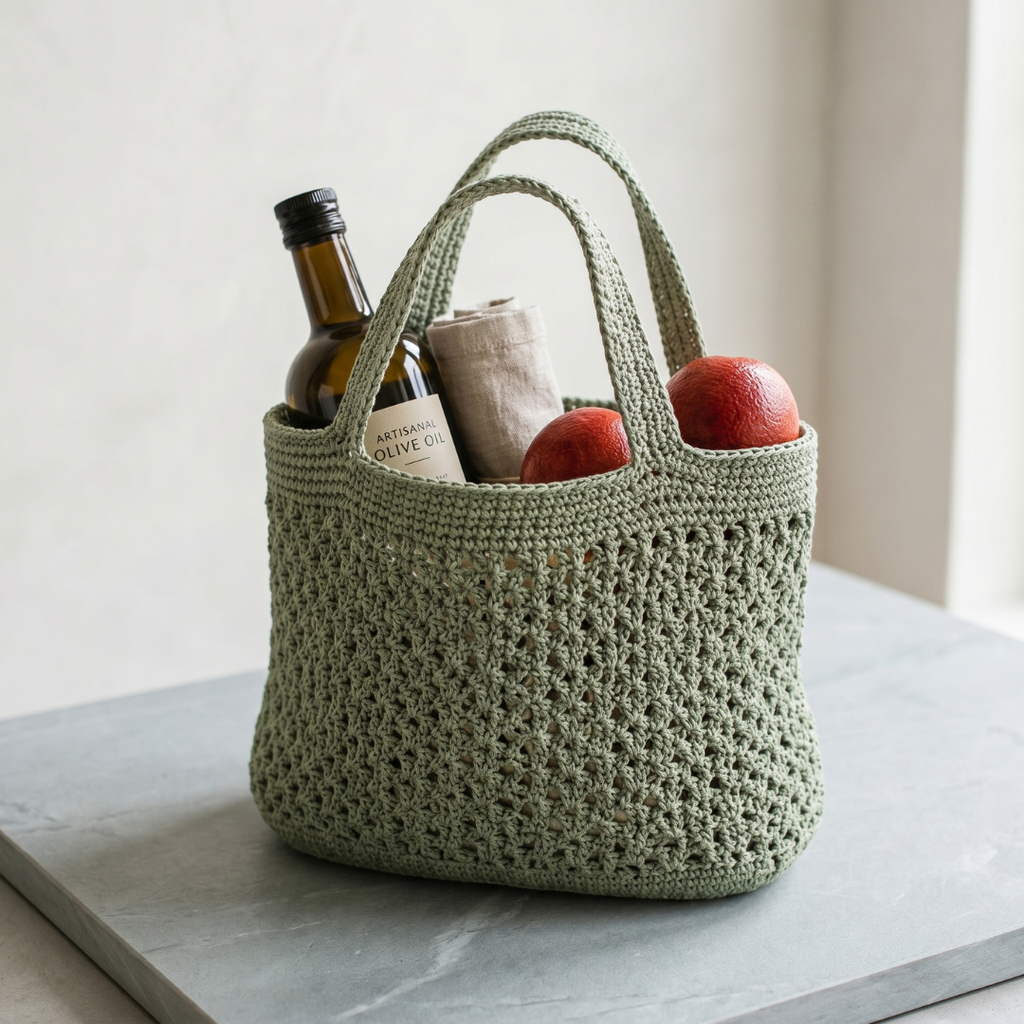 Market Bag Crochet Pattern, Instant Download