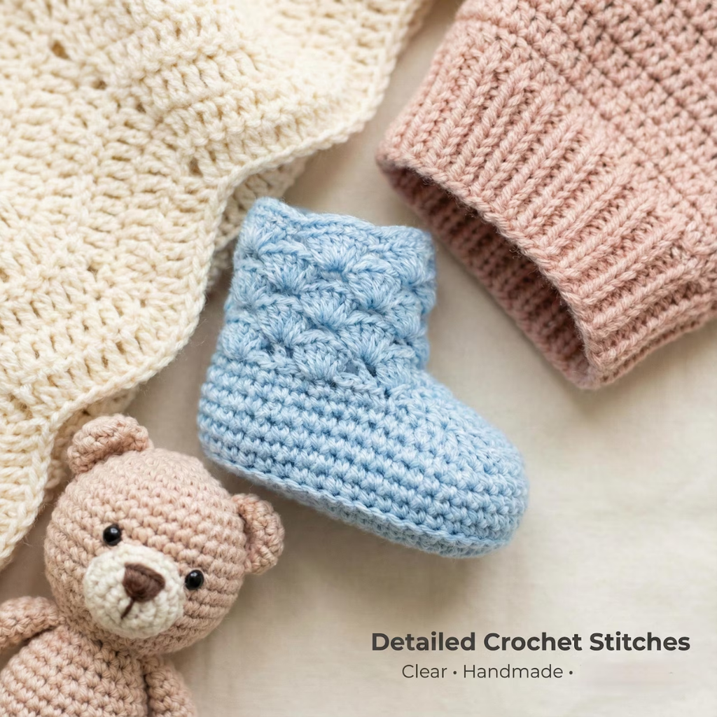 Crochet Baby Patterns Bundle, Blankets Booties And Amigurumi PDFs