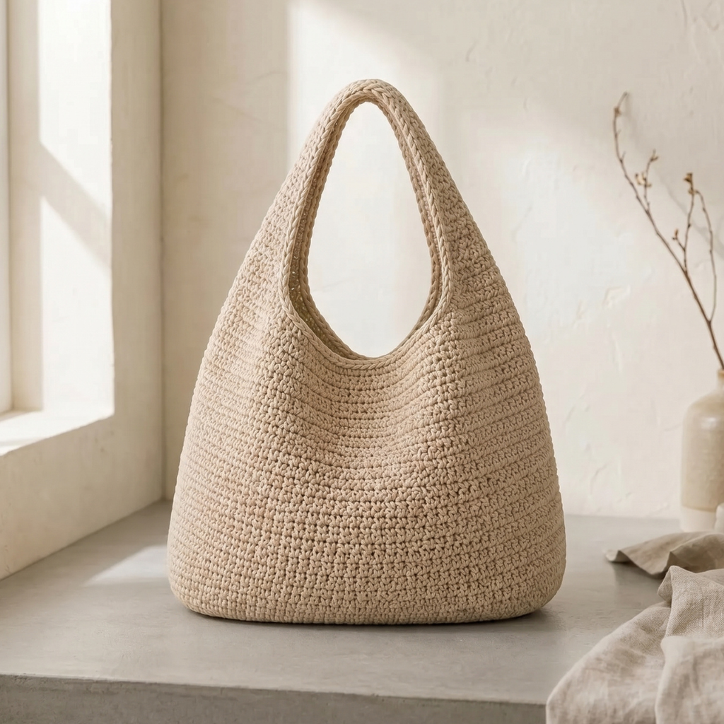 Crochet Bag Pattern PDF, Relaxed Tote, 3 Sizes, Beginner Friendly