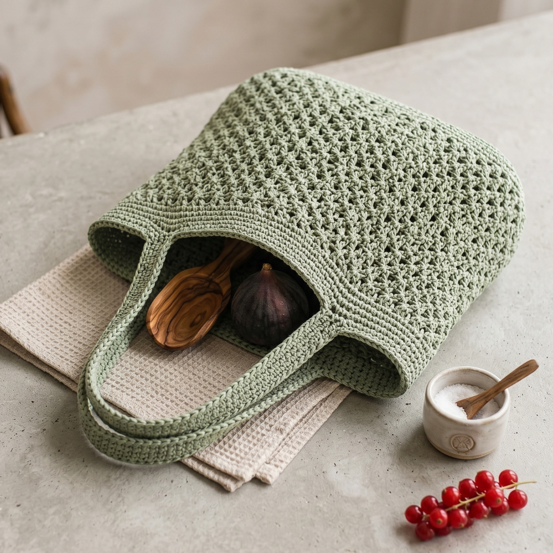 Market Bag Crochet Pattern, Instant Download