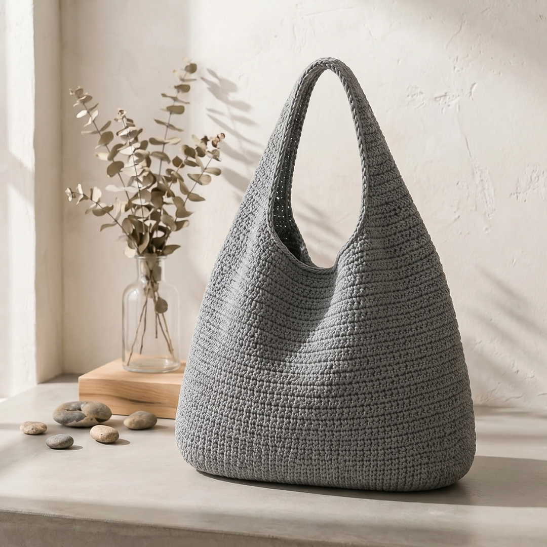 Crochet Bag Pattern PDF, Relaxed Tote, 3 Sizes, Beginner Friendly