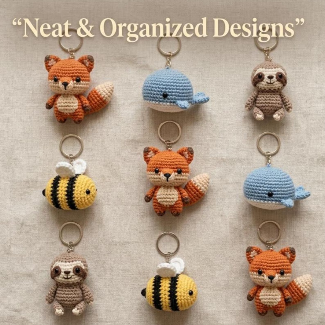 Crochet Keychain Bundle, 200+ Patterns, Instant Download, Amigurumi Patterns