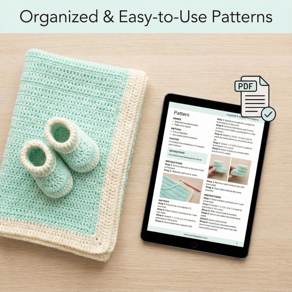 Crochet Baby Patterns Bundle, Blankets Booties And Amigurumi PDFs