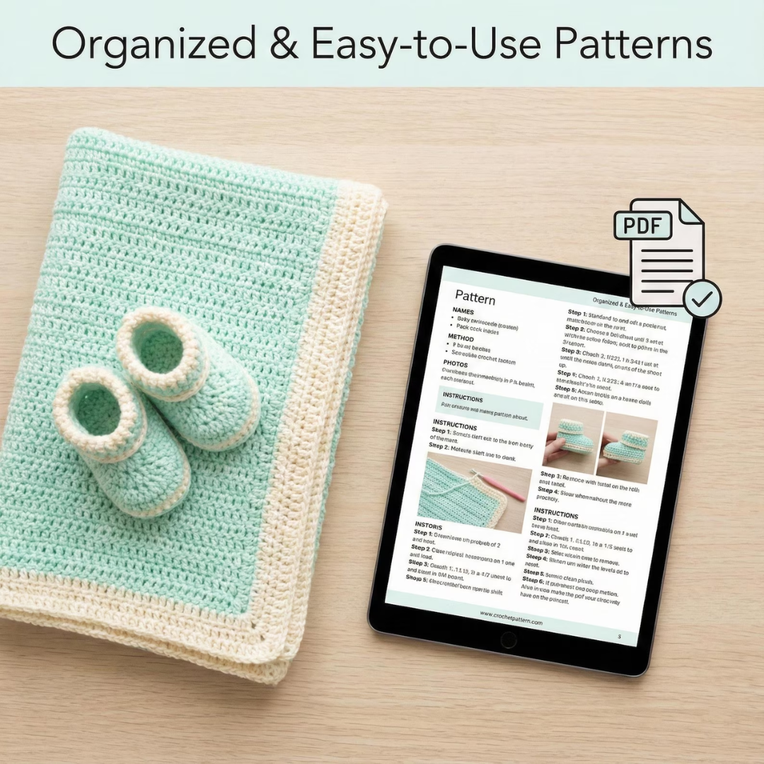 Crochet Baby Patterns Bundle, Blankets Booties And Amigurumi PDFs