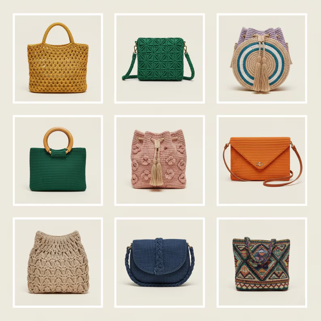 Crochet Bag Bundle, 300+ Patterns Boho, Modern, Vintage, Instant Download